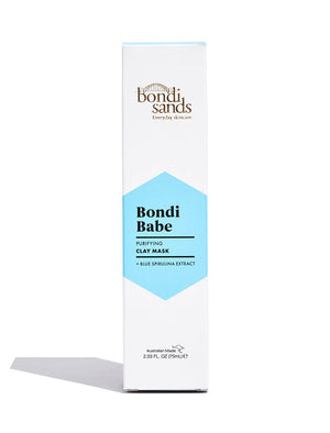 Bondi Babe Clay Mask Packaging Blue Skincare