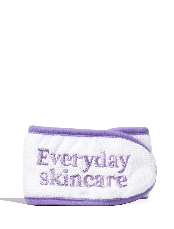 Purple and White Headband Skincare