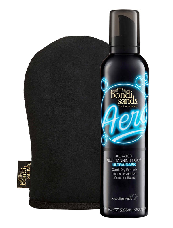 Aero Ultra Dark Self Tanning Foam & Application Mitt Bundle